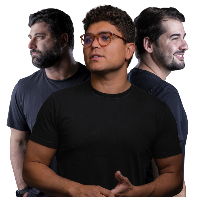 Tallis Gomes, Alfredo Soares e Bruno Nardon - curso sobre como criar uma startup.